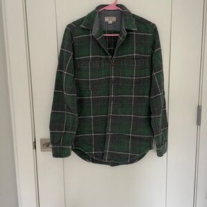 Green Plaid Flannel Shirt